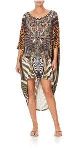 CAMILLA Dress Nine Lives ONE SIZE Scoop Neck Back Hem Crystals NEW - Foto 1 di 7