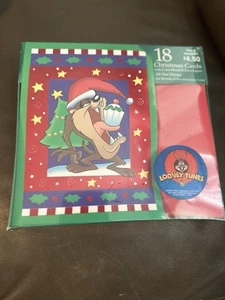 Vintage Looney Tunes SEALED Taz Christmas Holiday Box Set 18 Cards W/envelopes - Picture 1 of 5