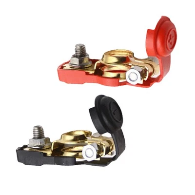 2x Car Battery Terminal Connector Top Post Positive Negative Quick Release - Image 1 of 4