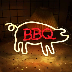 BBQ Leuchtreklamen für Wanddeko Neonlichter für Schlafzimmer LED Schilder geeignet für... - Bild 1 von 6