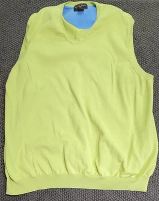 Chaleco Suéter Negro Marrón 1826 Para Hombre Verde Lima XXL Cuello en V Foto 1 de 4