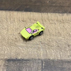Vintage 1986 Micro Machines Lamborghini Countach COUNT Neon Yellow Galoob - Picture 1 of 6