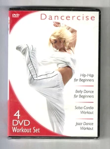SEALED NEW 4-DVD WORKOUT SET: DANCERCISE Salsa, Belly Dance, Hip-Hop, Jazz Dance - Picture 1 of 4