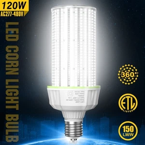 480V -Industrial LED Corn Light Bulb 120W Commercial High Bay Fixture Lamp E39 - Picture 1 of 13