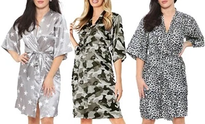 Ex M&S Vestido de Vestir de Satén Salón Ropa de Kimono Vestido Mujer Regalo Regalo - Imagen 1 de 13