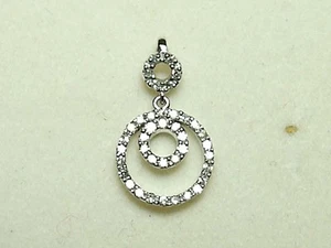 14k White Gold circle Pendant D.0.23ct tw SI-H ( CLOSE STORE ) - Picture 1 of 4