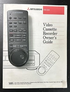 Mitsubishi HS-U54 Video Cassette Recorder Owners Guide And Remote - Picture 1 of 2