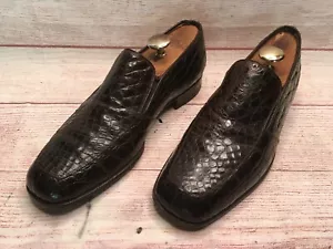 Vintage Mens Crocodile Salon Mens Shoes Sz. 9.5 - Picture 1 of 8
