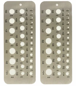 2 PK Stainless Steel 29 Size Drill Bit Gauge Diameter Fraction Size Index - Picture 1 of 6