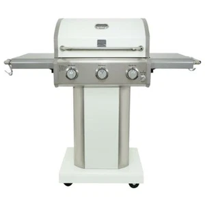 KENMORE Grill Cart Electronic Ignition Adjustable Folding Cast Iron 3 Burner  - Picture 1 of 10