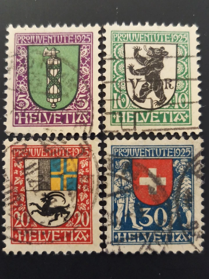 Switzerland-Arms of St Gallen Appenzeil Ausser Rhoden Grisons Switzerland B33-36 - Image 1 of 1