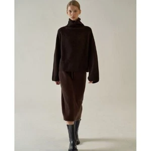 Facade Pattern Tasmania Wool Cashmere Sweater Medium/Large Womens NWT Brown - Picture 1 of 15