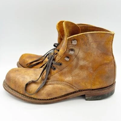 Wolverine 1000 Mile Womens Boots Size 8 Golden Brown Leather USA Made Lace Up - Image 1 of 4