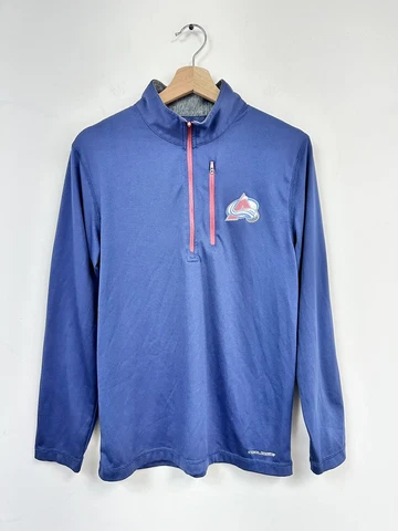 Colorado Avalance Men’s 1/4 Zip Pullover Sweater NHL Hockey Size Small Cover