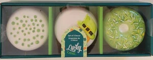 Bandeja 3pk Lucky Lane Cerámica Donuts Día de San Patricio Nivel Decoración Verde San Patricio - Imagen 1 de 11