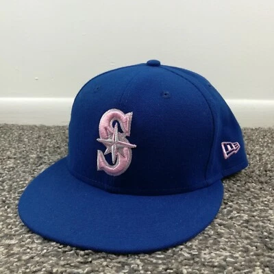 Team Issued 2024 Seattle Mariners Mother's Day Hat New Era Size 7 1/2 - Image 1 of 4