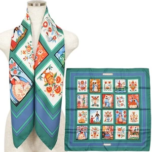 Hermes "IMAGERIE" Carre 90 Silk 100% Scarf Vintage Rare Cleaned - Picture 1 of 20