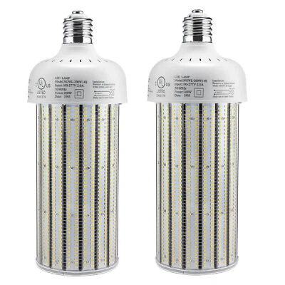 【2 PACK】200W LED Corn Bulb 5000K Warehouse Factory Industrial Open Fixture Light - Image 1 of 4