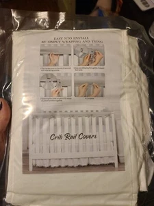 Crib Rail Covers White - Picture 1 of 2