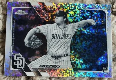 Topps Chrome Black & White Mini Diamond Refractor Ryan Weathers (#97) Padres RC - Image 1 of 4