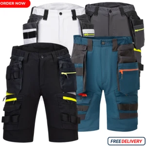 Portwest DX4 Detachable Holster Pocket Work Shorts Durable Outdoor Summer Shorts - Picture 1 of 19
