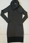 Toad & Co. Horny Toad Merino Wool Knit Sweater Dress Grey Cowl Neck Sz M