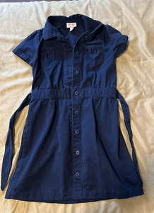 Cat and Jack School Uniform Blue Jumper Dress Girl's Size 8 - Picture 1 of 12