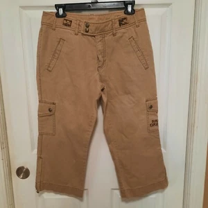 Harley Davidson Women's Khaki/ Tan Cargo Capris Size 8  Lot 717 FREE SHIPPING - Picture 1 of 9