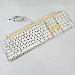 Vintage Apple PRO Keyboard Computer iMac Macintosh M7803 Tan/Clear/White Keys - Picture 1 of 8
