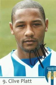 COLCHESTER UNITED: CLIVE PLATT SIGNED 6x4 PORTRAIT PHOTO+COA - Picture 1 of 1