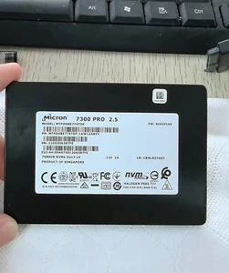 Micron 7300 Pro 7.68TB PCIe NVMe U.2 Enterprise SSD MTFDHBE7T6TDF Gen3x4 - Picture 1 of 5