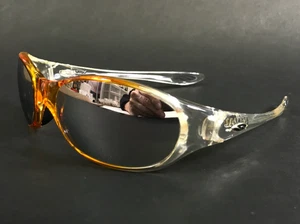 Smith Sunglasses RIVAL Flame Orange Clear Wrap Frames w/ Silver Mirrored Lenses - Picture 1 of 13