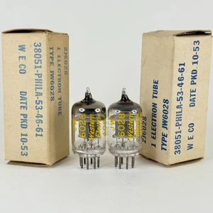 Tested Matched Balanced Pair 1953 Western Electric JW 6028 408A Tubes Codes 352 - Picture 1 of 7