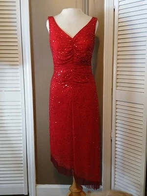 Piedra Cassandra, cóctel con cuentas rojas, talla 10 Foto 1 de 2