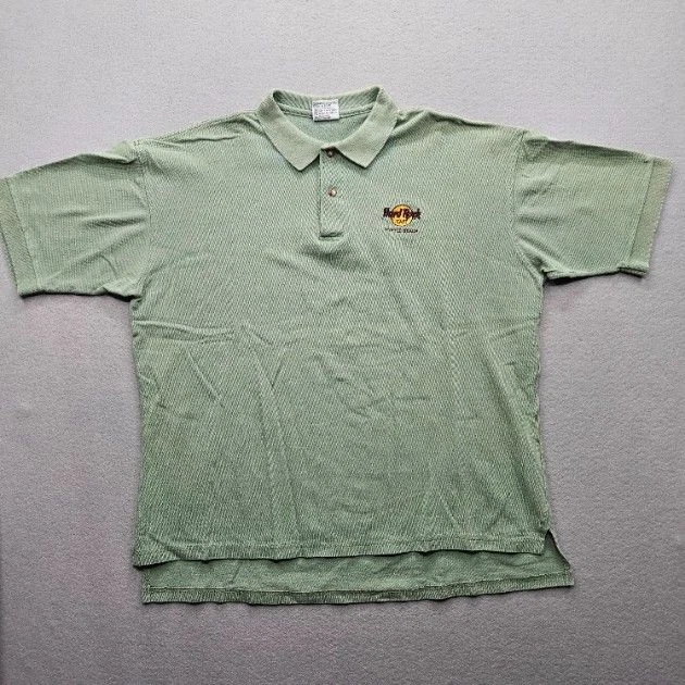 Camisa polo de manga corta Hard Rock Café para hombre talla extra grande verde claro Foto 1 de 4