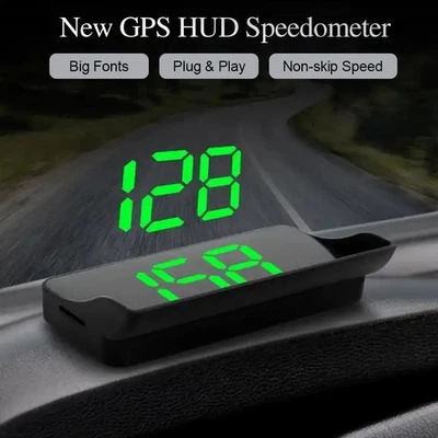 Digital GPS HUD Speedometer Car Head Up Display KMH Sale- F7Y9 - Image 1 of 4