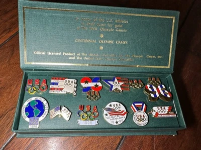 SEALED IN BOX 1996 Atlanta Centennial Olympic Games Commemorative 12 Pin Set - Image 1 of 4