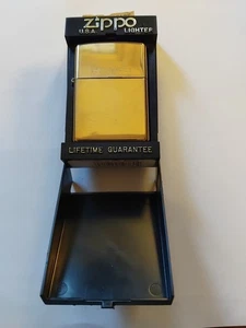 Zippo 254 Highly Polished Solid Brass Feuerzeug Deckel Winddicht Regular Ex Display - Bild 1 von 7