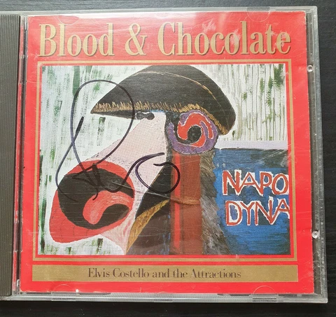 ELVIS COSTELLO - Signed CD - Blood & Chocolate - MUSIC Cover