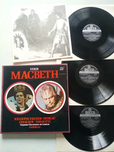 Verdi Macbeth Gardelli Decca Box 3 X LP + Libretto 12 " Vinyl VG/VG - Picture 1 of 6
