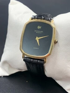 1980's Vintage Raymond Weil Geneve Tank Watch Quartz Swiss Black Dial Ref 9517 - Picture 1 of 18