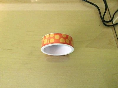 Cinta Morex puntos de azúcar cinta de grosgrain brillante, 7/8 pulgadas por 4 yardas, naranja/amarillo Foto 1 de 3