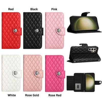 Funda tipo billetera de cuero magnético abatible para tarjetas para Samsung Galaxy S25 FE S24 S23 S22 S8 Foto 1 de 4