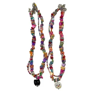 Colorful Beaded Necklace for Women Colored Handmade Boho Jewelry Gifts - Picture 1 of 9