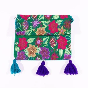 Women's Purse Artisanal Crossbody Handmade Mexican Clutch Embroidered Handbag - Picture 1 of 10