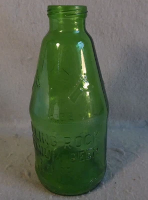 Rolling Rock Cerveza Vidrio Repujado Botella Verde Pony Stubby 7oz Vintage Latrobe PA Foto 1 de 4