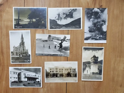 ВИНТАЖНЫЙ ЛОТ ИЗ 8 РЕДКИХ RPPC ОТКРЫТОК COSTA RICA, CA RPCC ЧЕРНЫЙ И БЕЛЫЙ - Изображение 1 из 4