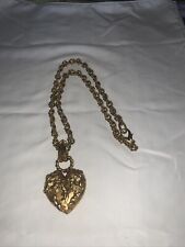 Butler Wilson vintage necklace heart pendant cherub