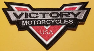 Victory Motorcycles USA Embroidered red Patch approx 2.5 x4.5" - Picture 1 of 3