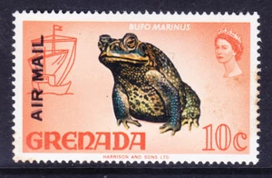 GRENADA 1972 SG503a 10c overprinted AIR MAIL double - unmounted mint Cat £45 - Picture 1 of 2
